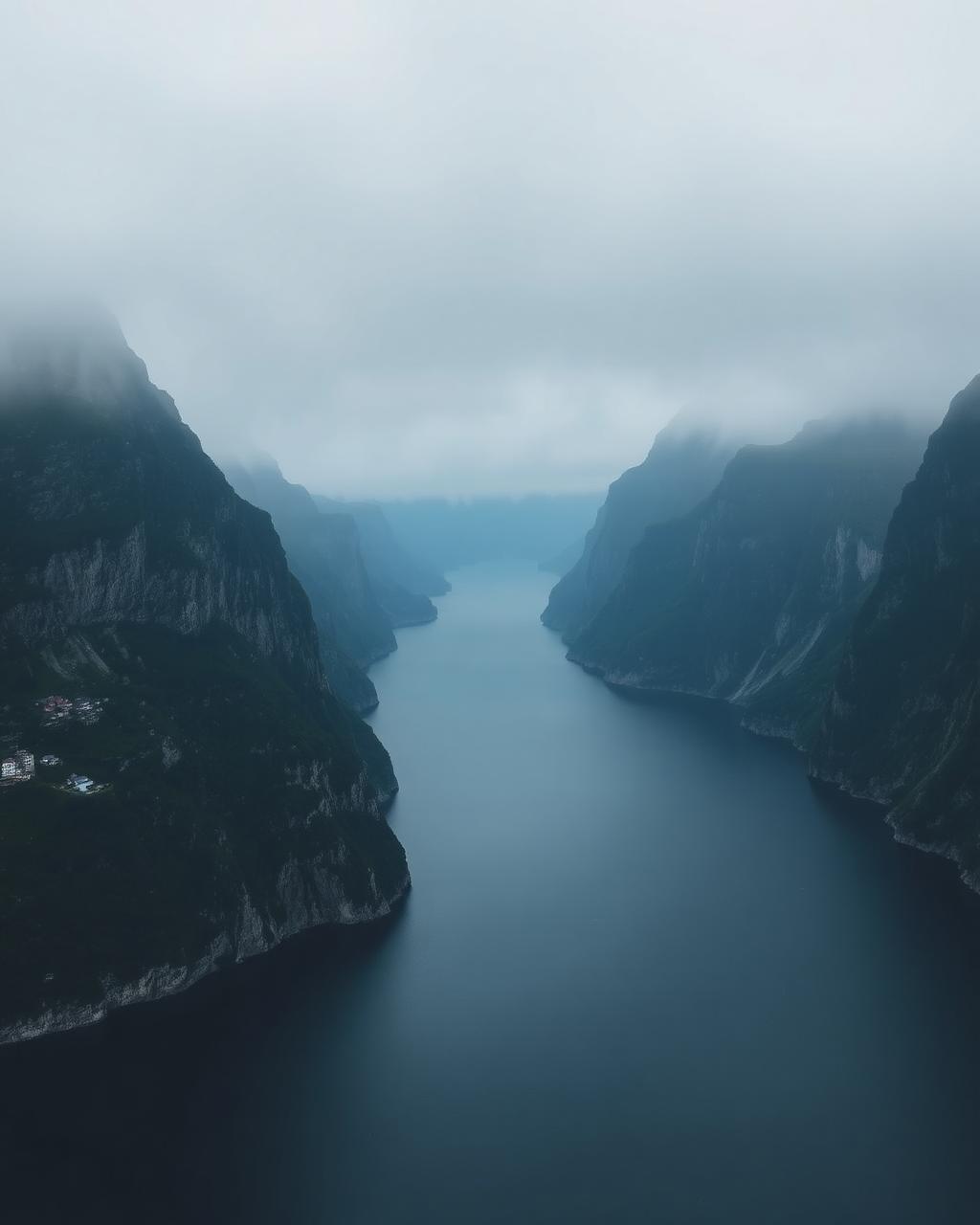 Norwegian fjords dramatic scenery
